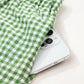 Fern Green Red Plaid Gingham Printed High Waist Shorts