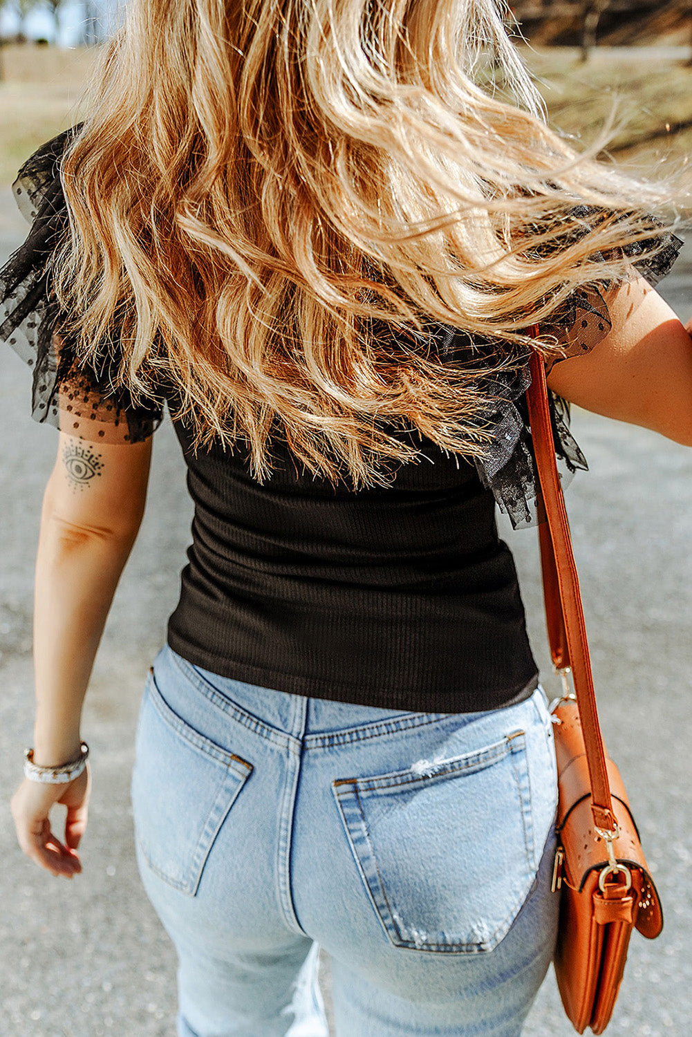 Dotty Ruffle Top 6 Color Options