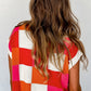 Grapefruit Color Block Cap Sleeve Sweater