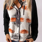 Multicolor Fuzzy Aztec Western Fashion Vest Jacket