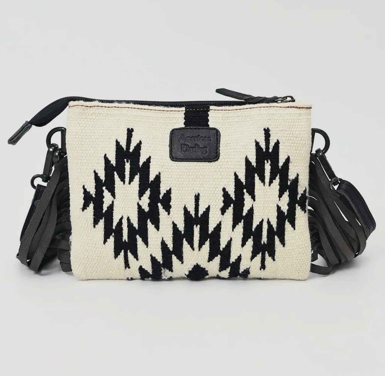 Aztec Black And White Luxury Western Purse