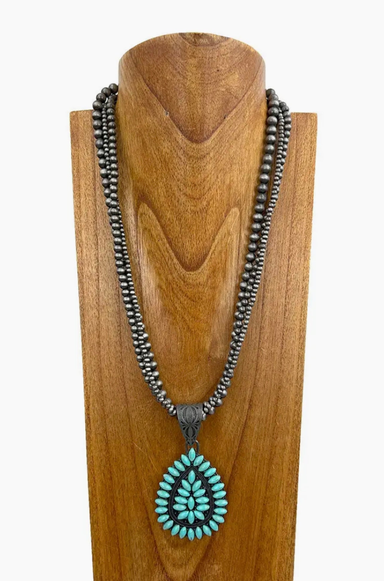Turquoise Teardrop Necklace