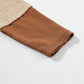 Chestnut Contrast Sleeves Patchwork Colorblock Hoodie