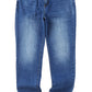 Blue Raw Hem Ankle-length Skinny Jeans