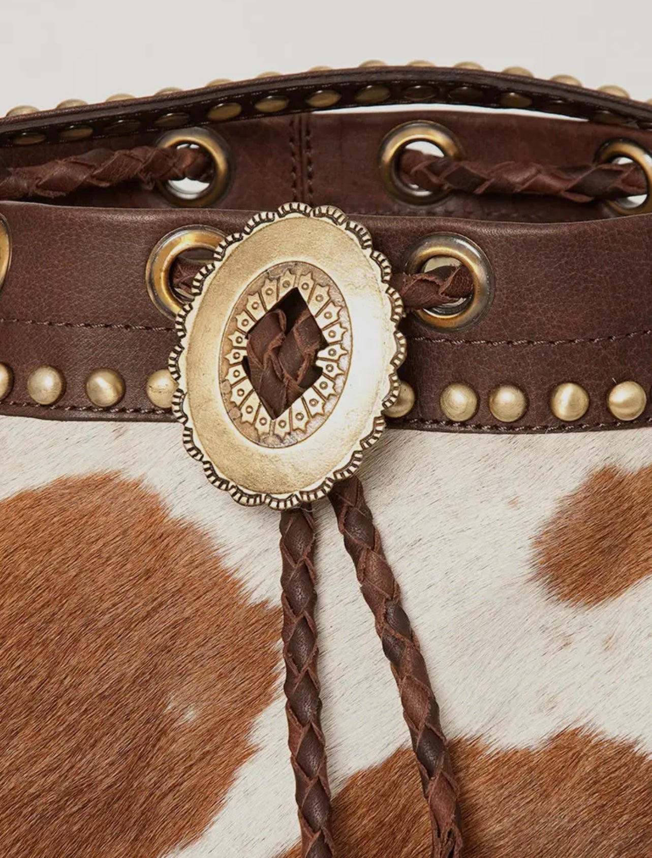Cowhide Studded Luxury Western Purse