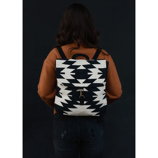 Black & Cream Aztec Backpack