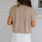 Cable Knit Satin Bowknot Sweater Bowvia