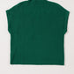 Deep Green Patch Pocket Ribbed Knit Short Sleeve Sweater