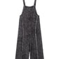 Beau Blue Light Wash Frayed Exposed Seam Wide Leg Denim Overall