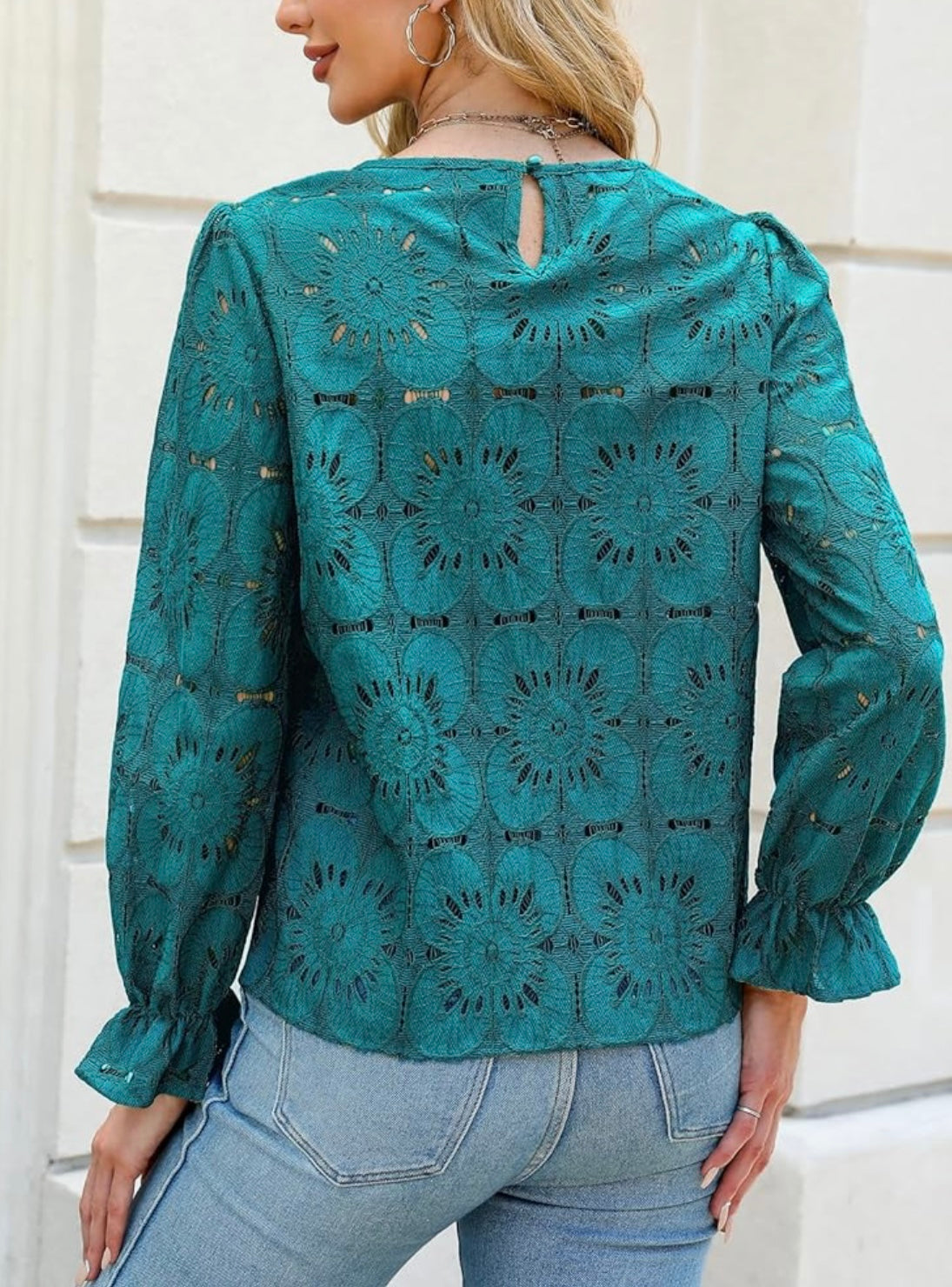 Blooming Blossom Turquoise Summer Top