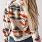 Gray Western Aztec Snap Buttoned Fleece Jacket