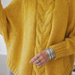 Full Size Cable-Knit Long Sleeve Sweater Plus Size
