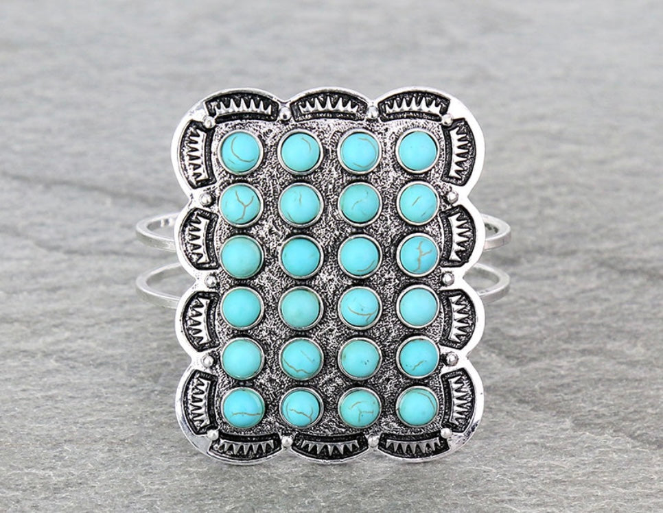 Stone Cuff Turquoise Bracelet