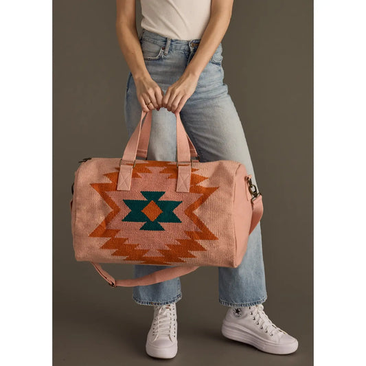 Pink, Orange, Blue & Green Aztec Duffel