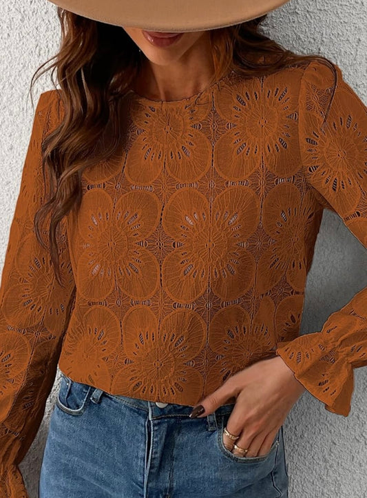 Blooming Blossom Burnt Orange Summer Top