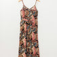 Black Floral Print Belted Sleeveless Wide Leg Jumpsuit