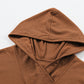 Chestnut Contrast Sleeves Patchwork Colorblock Hoodie