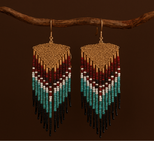 Wild Terra Fringe Beaded Earrings