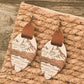 Leather mountain earrings