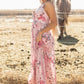 Pink Champagne Floral Maxi Dress
