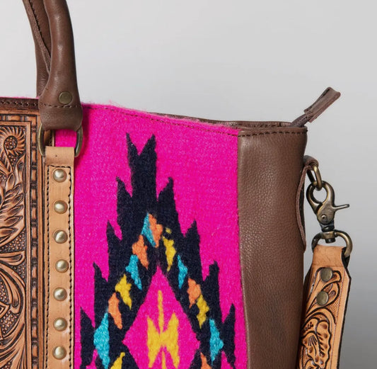 Hot Pink Aztec Luxury Purse