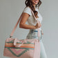 Pink, Orange & Slate Aztec Duffel