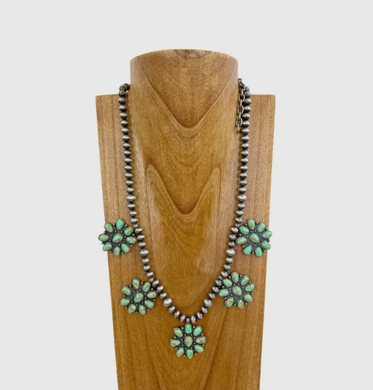 Turquoise Blooms Necklace