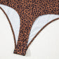 Brown Leopard Printed Sleeveless Scoop Neck Bodysuit