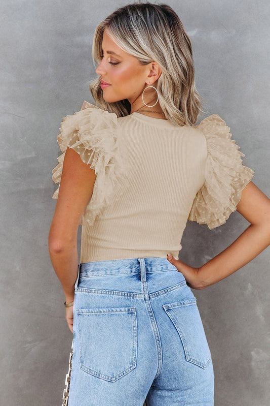 Dotty Ruffle Top 6 Color Options