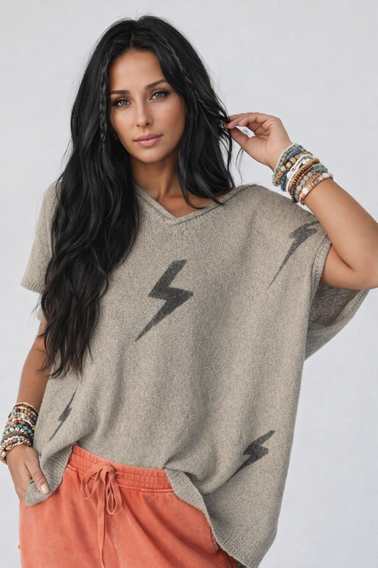 Lightning V-Neck Top