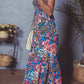 Floral Smocked Bust Spaghetti Straps Wide Leg Jumpsuit