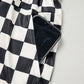 Black Checkered Print High Waist Casual Shorts