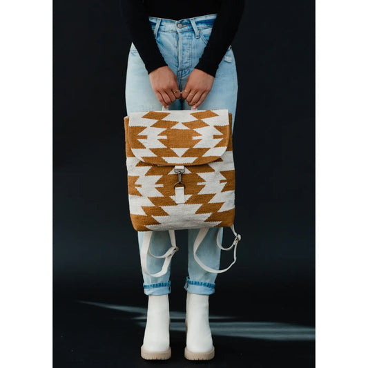 Camel & Cream Aztec Backpack