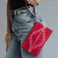 Rose & Pink Aztec Wristlet