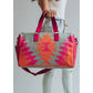 Orange, Pink & Slate Aztec Duffel