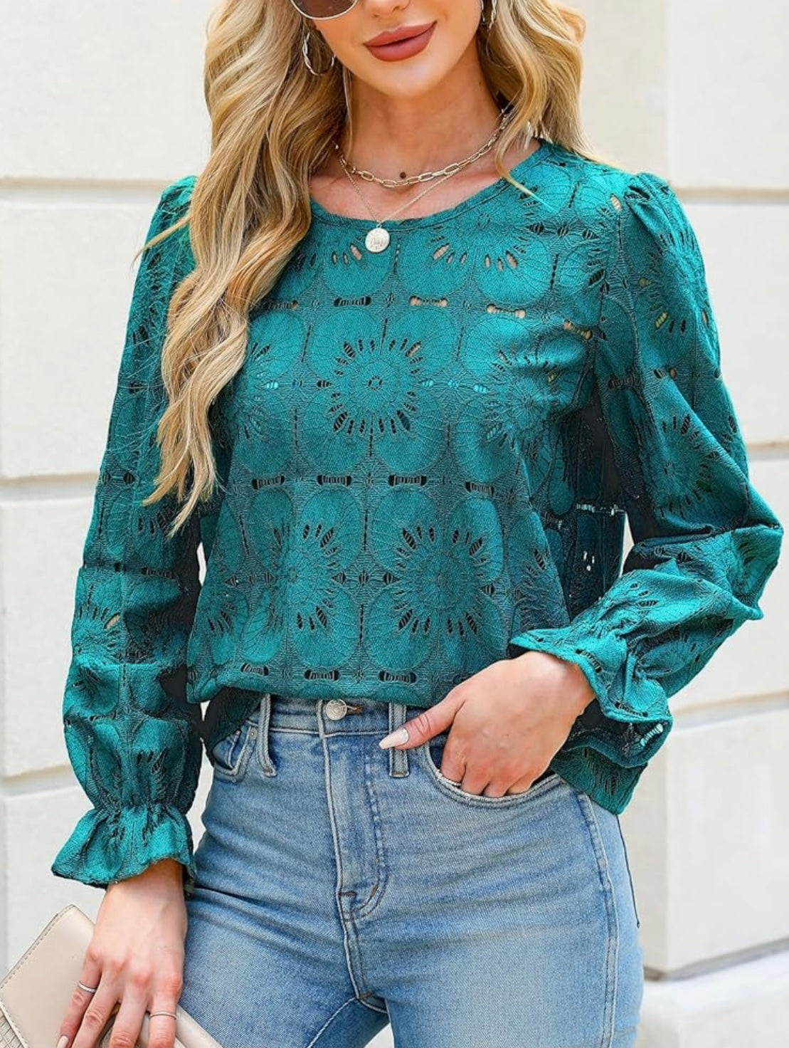 Blooming Blossom Turquoise Summer Top