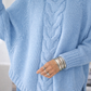 Full Size Cable-Knit Long Sleeve Sweater Plus Size