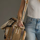 Cream, Black & Tan Western Duffel
