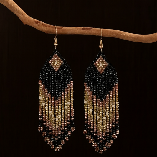 Midnight Beaded Earrings