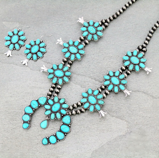 Western Sky Squash Blossom Necklace