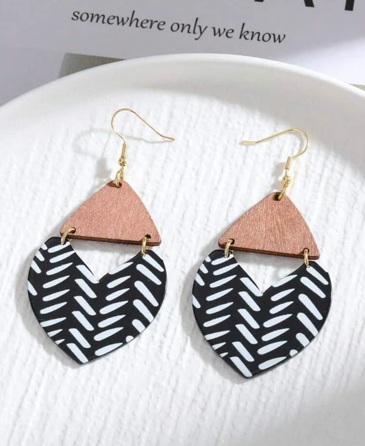 Black Acorn Earrings