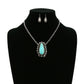 Turquoise Teardrop Western Necklace Set