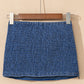 Sail Blue Vintage Bow Front Smocked Back Denim Tube Top