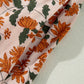 Beige Floral Bubble Sleeve Babydoll Dress