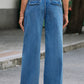 Blue Slouchy Wide Leg Jeans