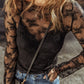 Black Lace Mesh Crochet Splicing Slim Fit Long Sleeve Blouse