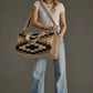 Cream, Black & Tan Western Duffel