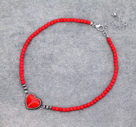 Red Hot Heart Necklace
