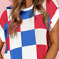 Grapefruit Color Block Cap Sleeve Sweater