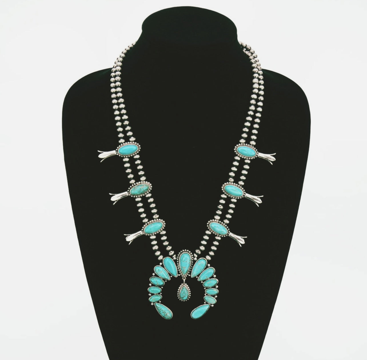 Native squash blossom necklace